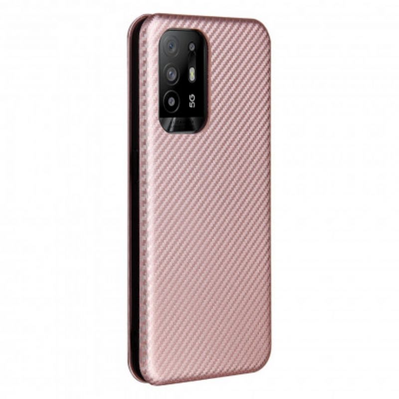 Flip Cover Til Oppo A94 5g Farvet Carbon Silikone