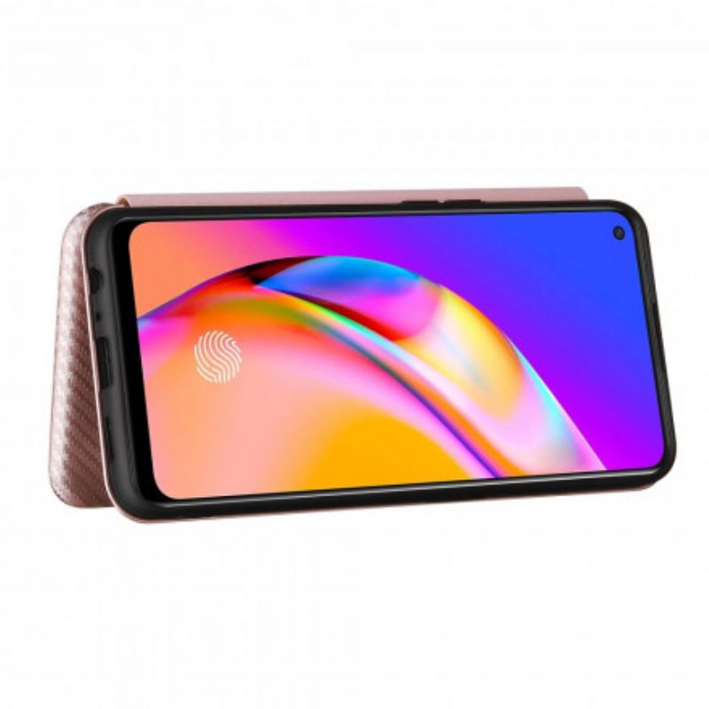 Flip Cover Til Oppo A94 5g Farvet Carbon Silikone