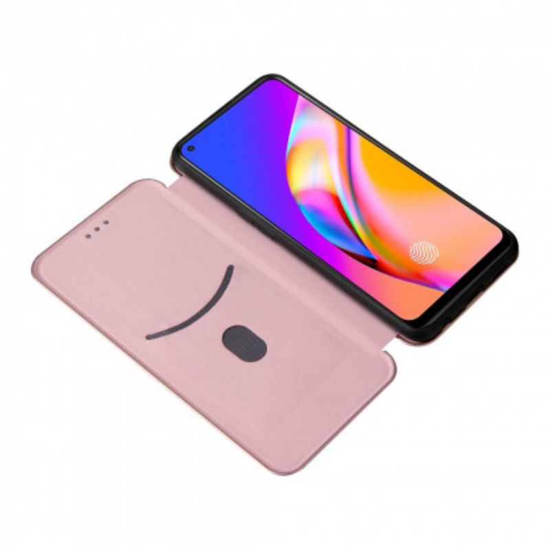 Flip Cover Til Oppo A94 5g Farvet Carbon Silikone