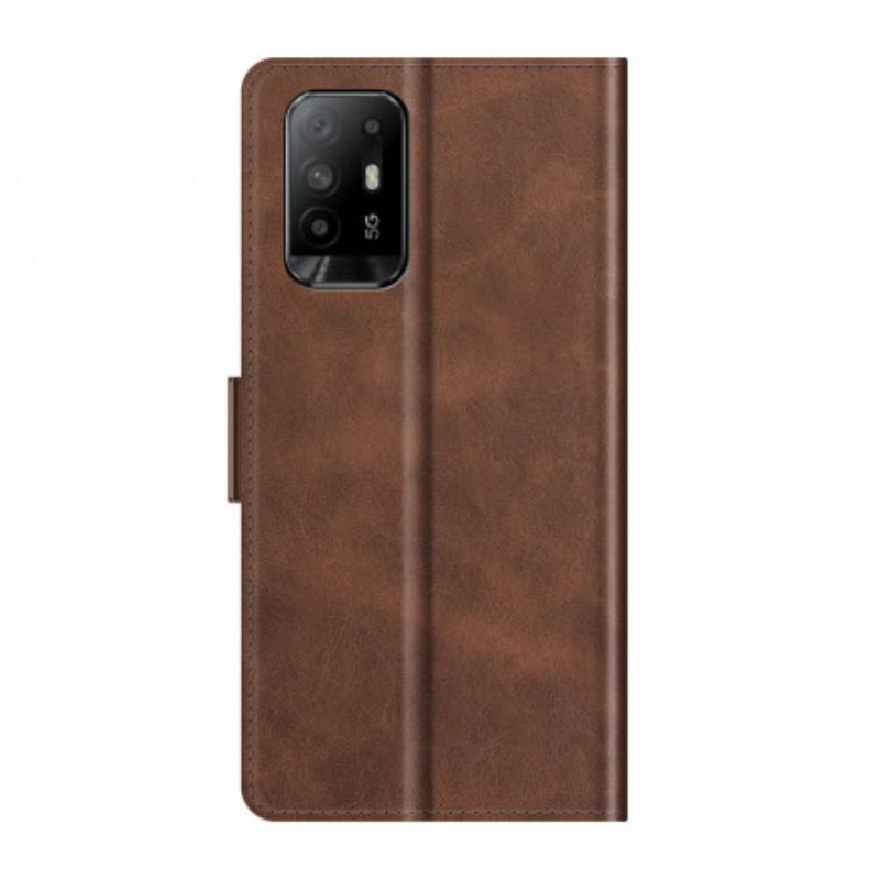 Læder Cover Oppo A94 5g Dobbeltklap