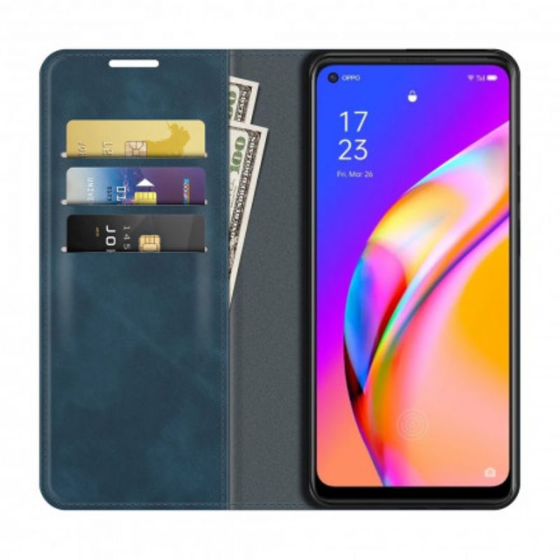 Læder Cover Oppo A94 5g Telefon Etui Blødt Lædereffekt