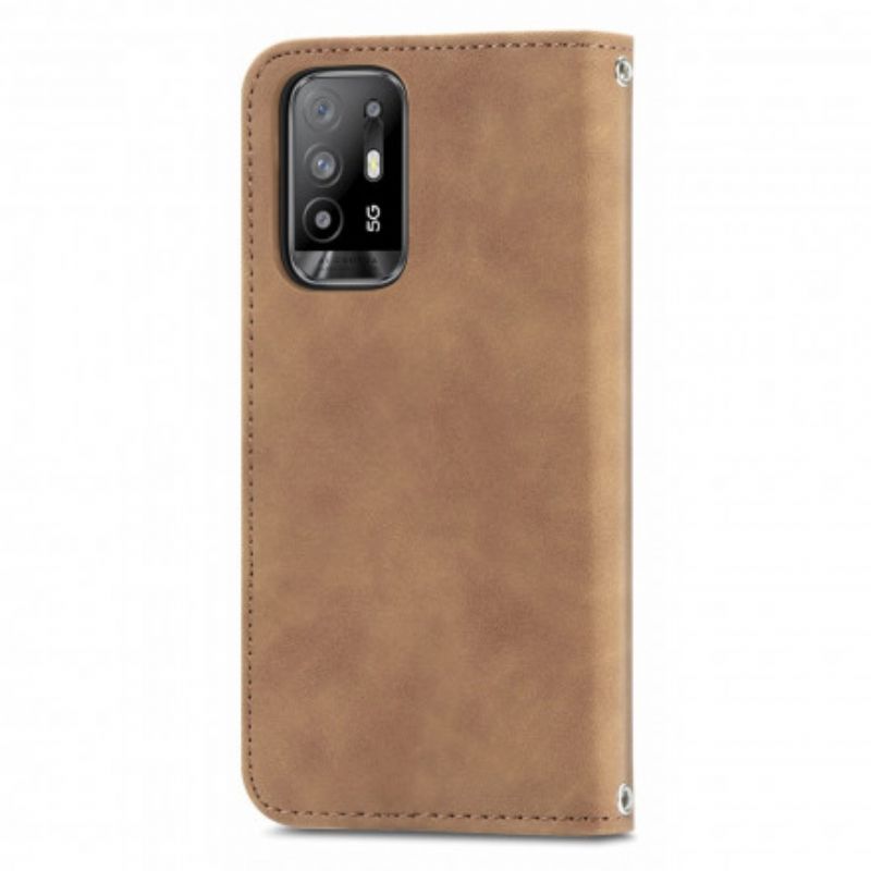 Læder Cover Oppo A94 5g Telefon Etui Skin-touch