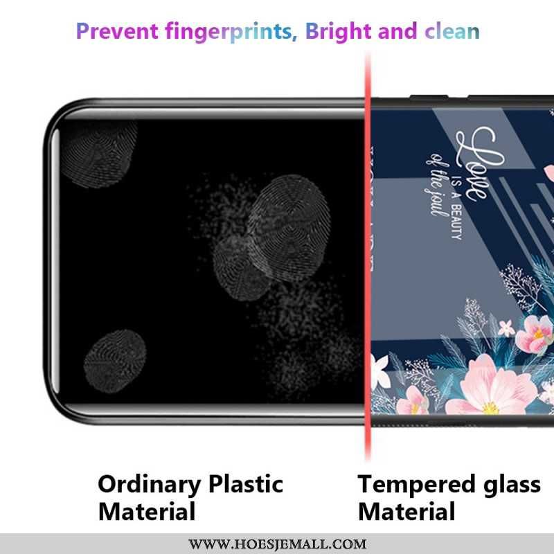 Cover Samsung Galaxy S24 Fe Guldhjerte Hærdet Glas På Sort Baggrund