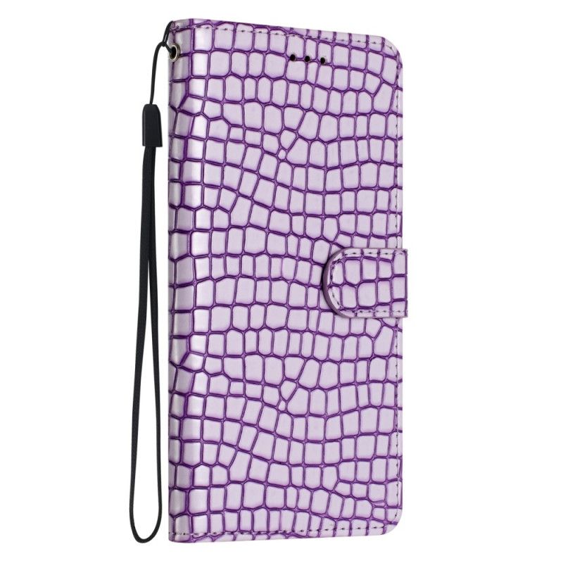 Flip Cover Samsung Galaxy S24 Fe Krokodillestil Med Rem