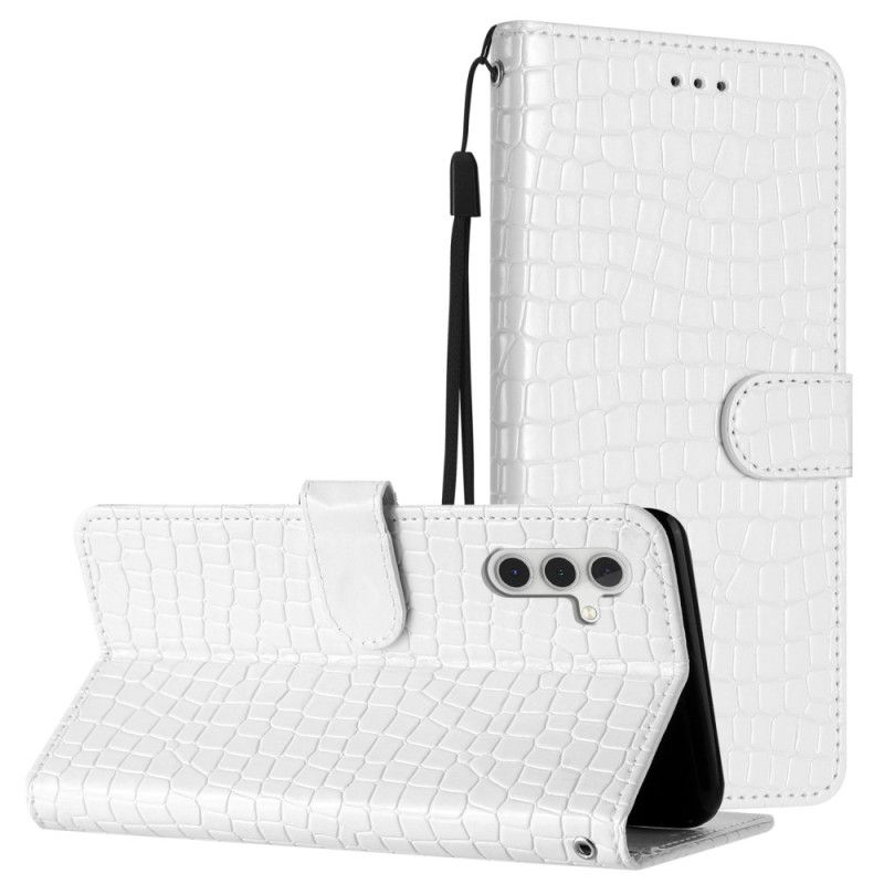 Flip Cover Samsung Galaxy S24 Fe Krokodillestil Med Rem