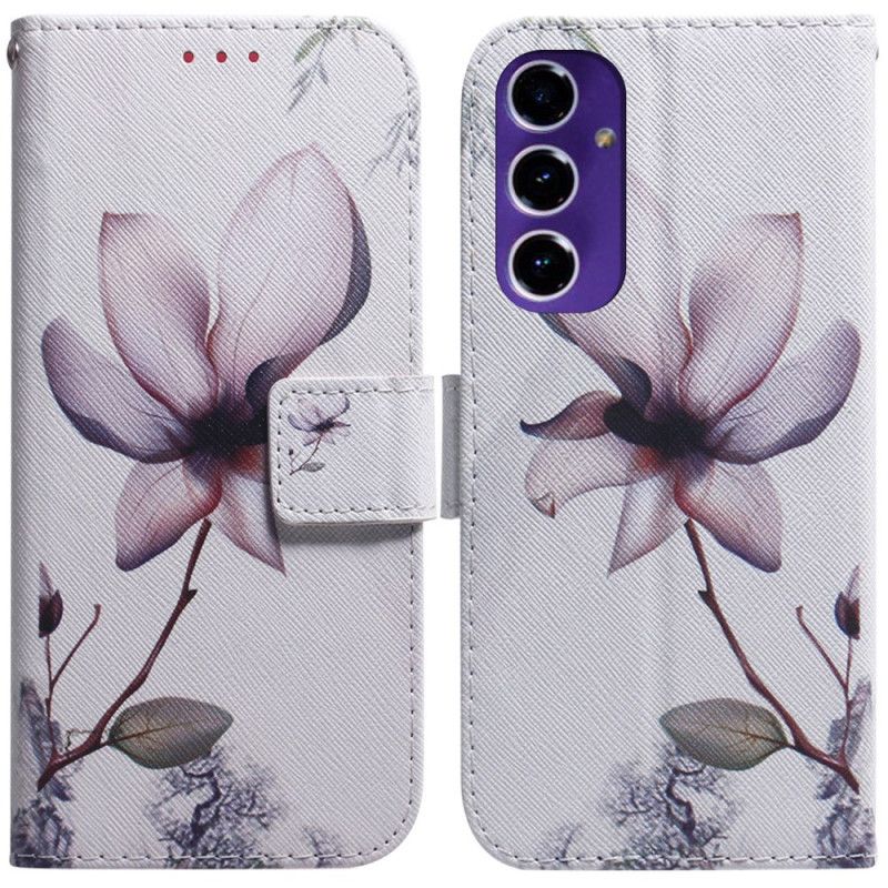 Flip Cover Samsung Galaxy S24 Fe Lyserød Blomst