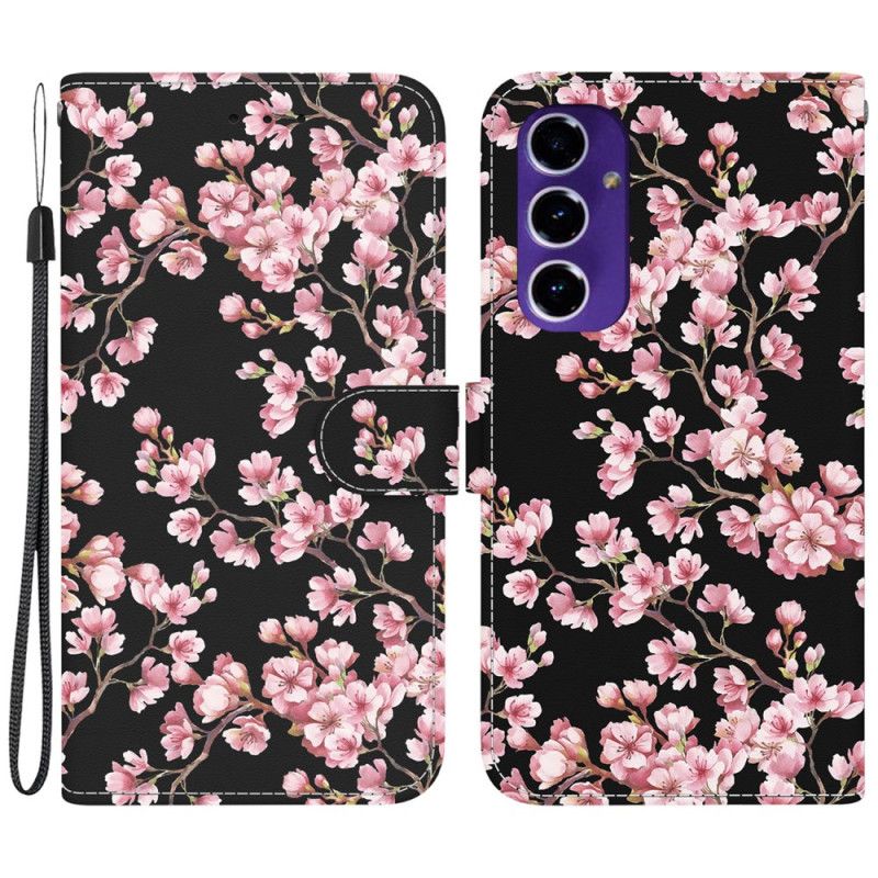 Flip Cover Samsung Galaxy S24 Fe Omspændte Blommeblomster