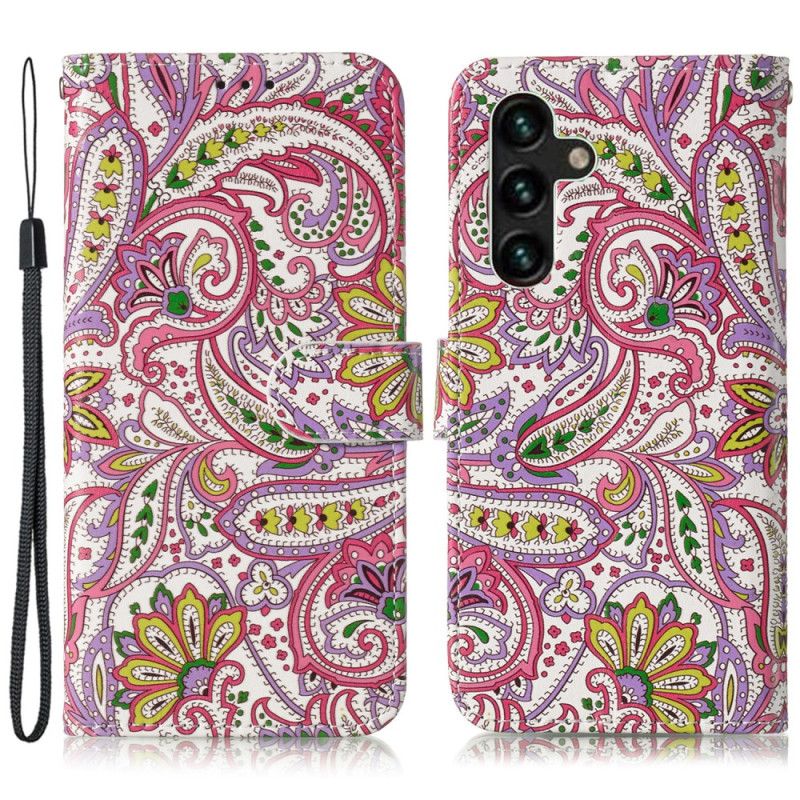 Flip Cover Samsung Galaxy S24 Fe Paisley Mønster