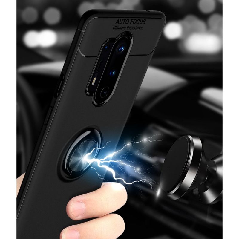 Cover for OnePlus 8 Pro Sort Lenuo Roterende Ring