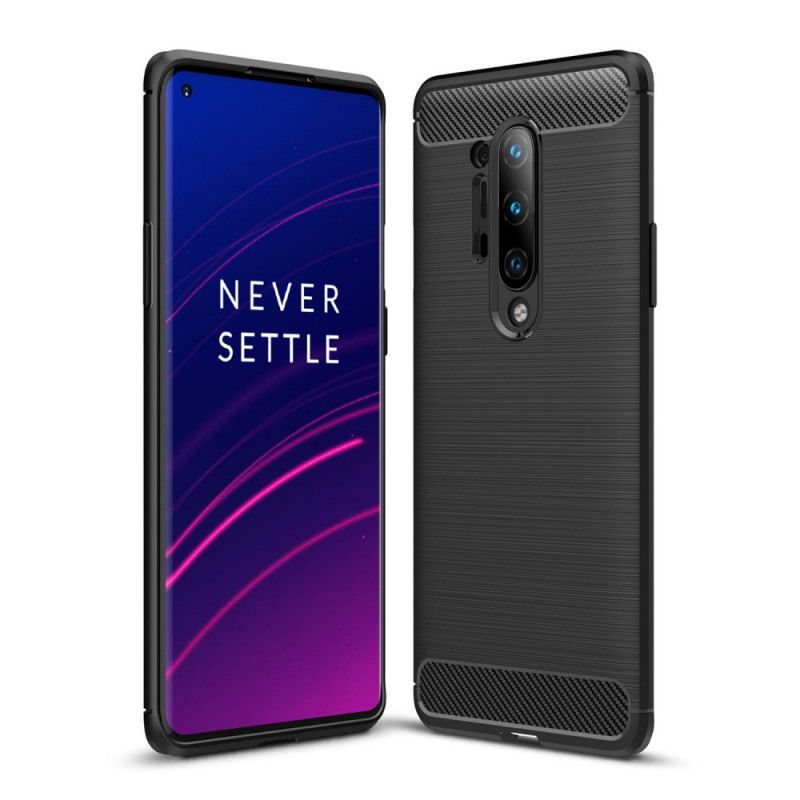 Cover OnePlus 8 Pro Sort Børstet Kulfiber Original