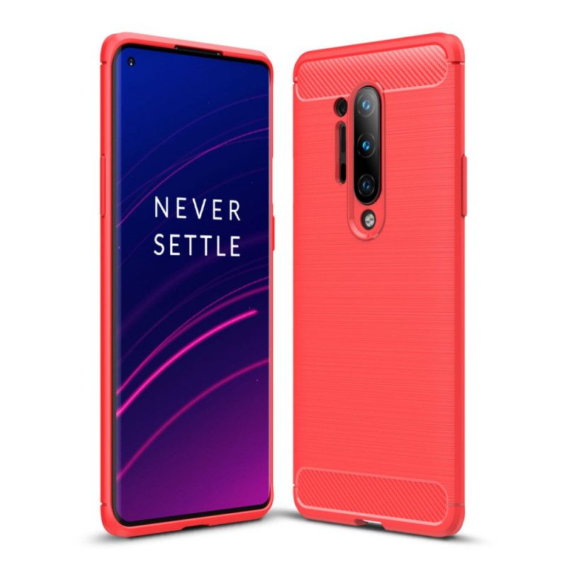 Cover OnePlus 8 Pro Sort Børstet Kulfiber Original