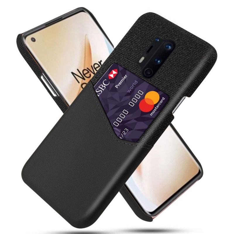 Cover OnePlus 8 Pro Sort Ksq Kortholder Beskyttelse