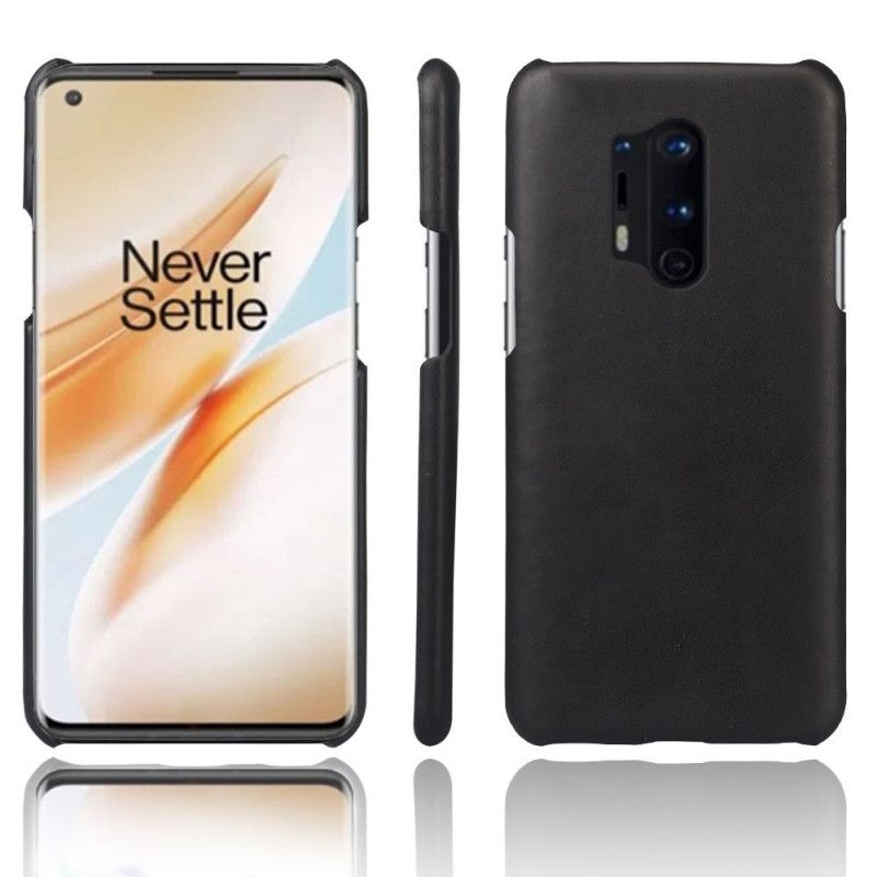 Cover OnePlus 8 Pro Sort Mobilcover Ksq-Lædereffekt