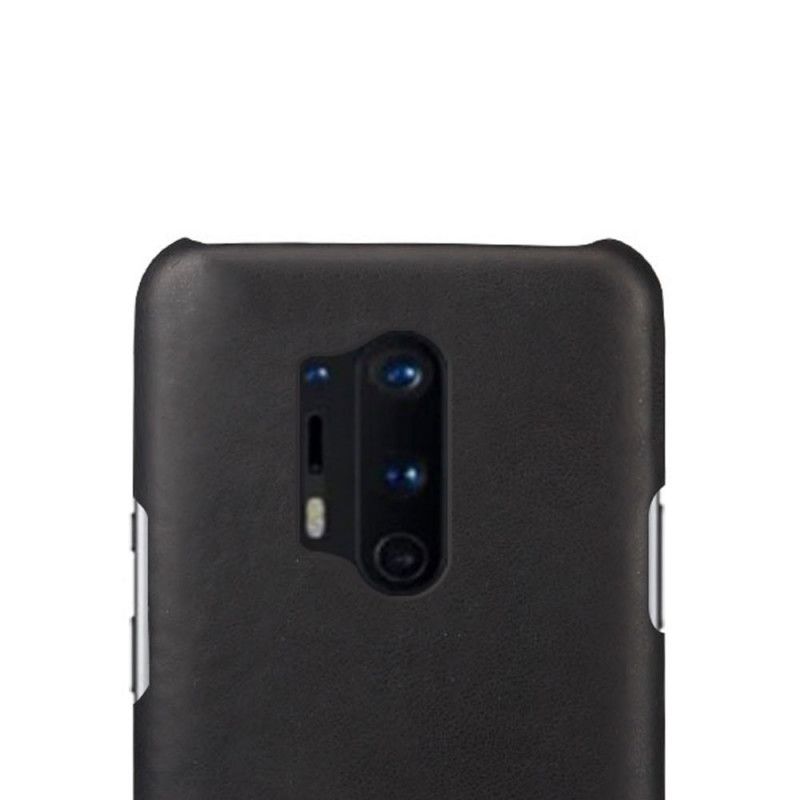 Cover OnePlus 8 Pro Sort Mobilcover Ksq-Lædereffekt