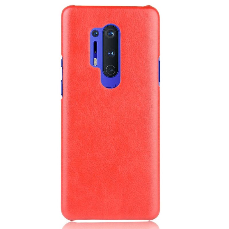 Cover OnePlus 8 Pro Sort Præstationslychee-Lædereffekt