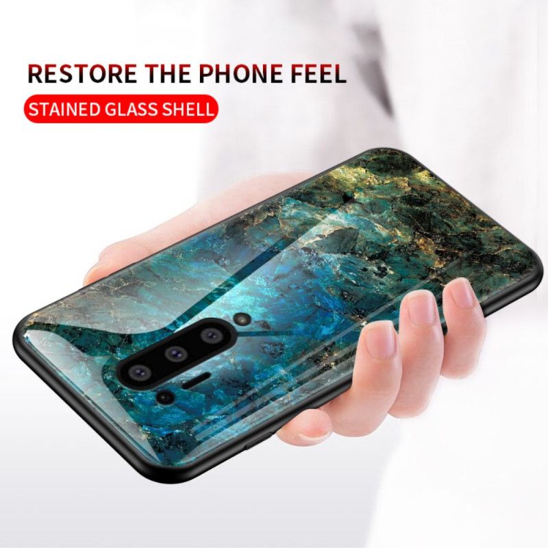 Cover OnePlus 8 Pro Sort Premumfarver I Hærdet Glas Beskyttelse