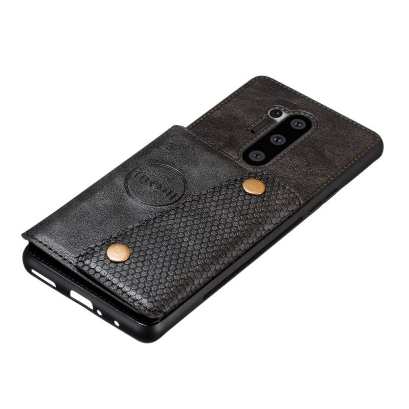 Cover OnePlus 8 Pro Sort Snap Tegnebog