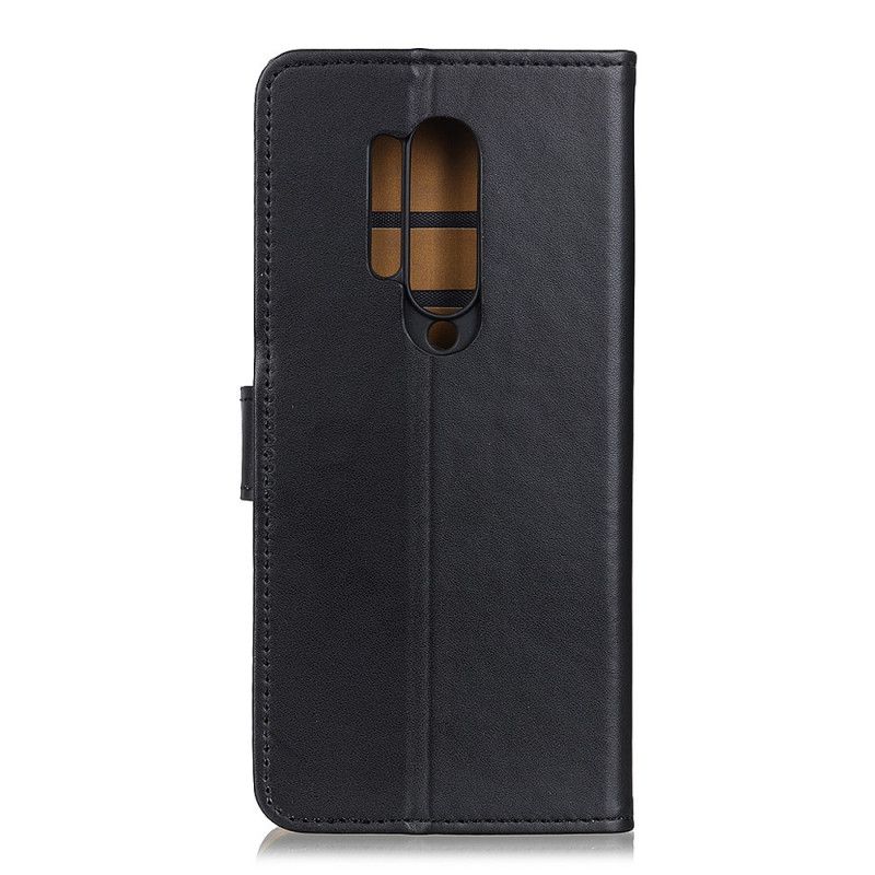 Flip Cover Læder OnePlus 8 Pro Sort Simpelt Kunstlæder Original