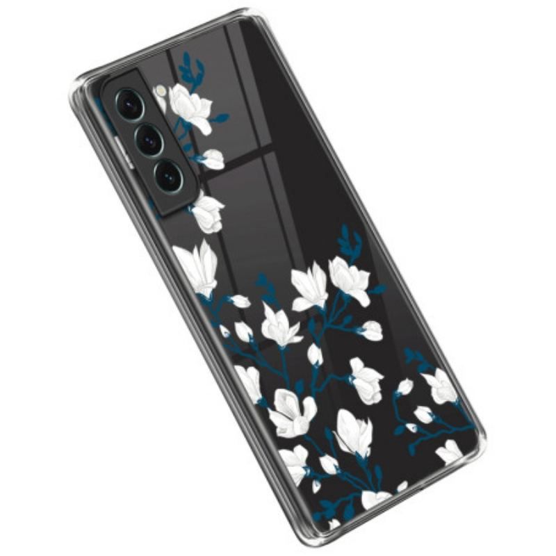 Cover Samsung Galaxy S23 Plus 5G Sømløse Hvide Blomster