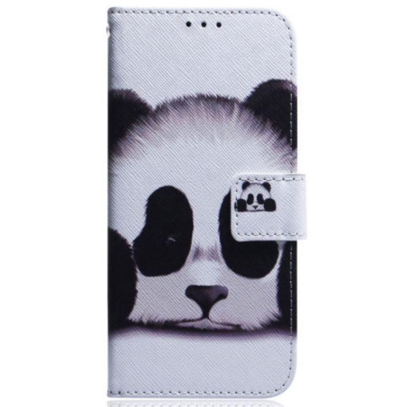 Flip Cover Samsung Galaxy S23 Plus 5G Med Snor Min Lanyard Panda