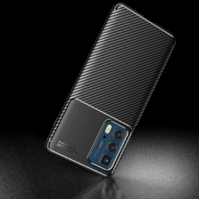 Cover Motorola Edge 20 Pro Fleksibel Kulfibertekstur