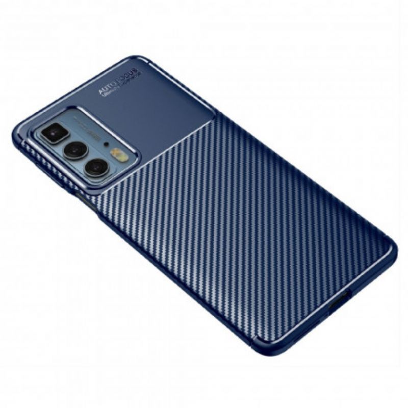 Cover Motorola Edge 20 Pro Fleksibel Kulfibertekstur