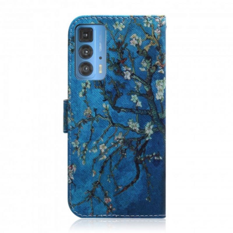 Flip Cover Motorola Edge 20 Pro Blomstrende Trægren