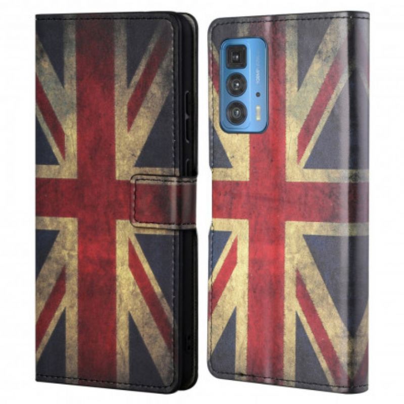 Flip Cover Motorola Edge 20 Pro Englands Flag