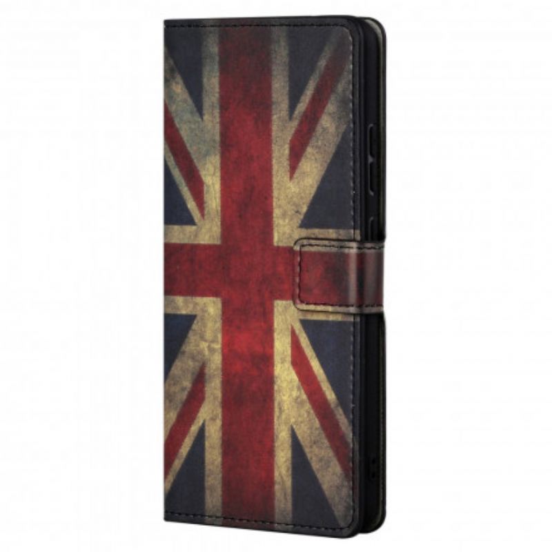 Flip Cover Motorola Edge 20 Pro Englands Flag