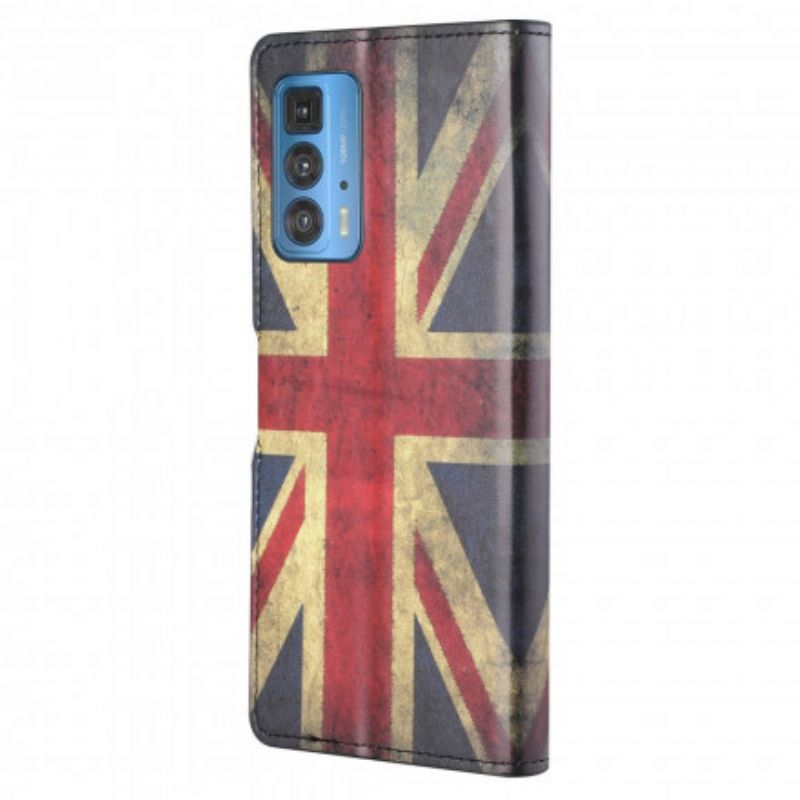 Flip Cover Motorola Edge 20 Pro Englands Flag