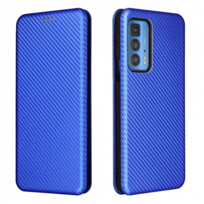 Flip Cover Motorola Edge 20 Pro Farvet Carbon Silikone