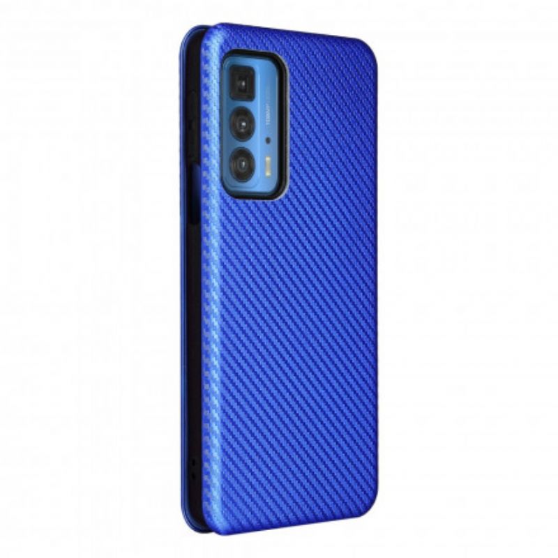 Flip Cover Motorola Edge 20 Pro Farvet Carbon Silikone