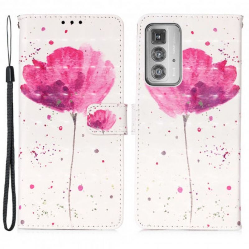 Flip Cover Motorola Edge 20 Pro Poppy Akvarel