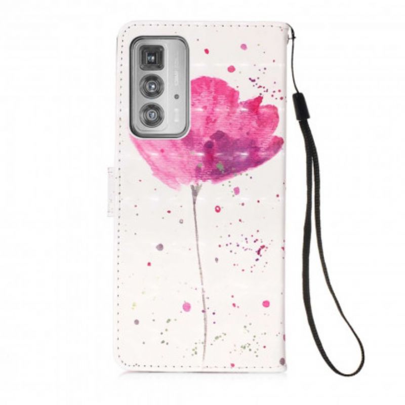 Flip Cover Motorola Edge 20 Pro Poppy Akvarel