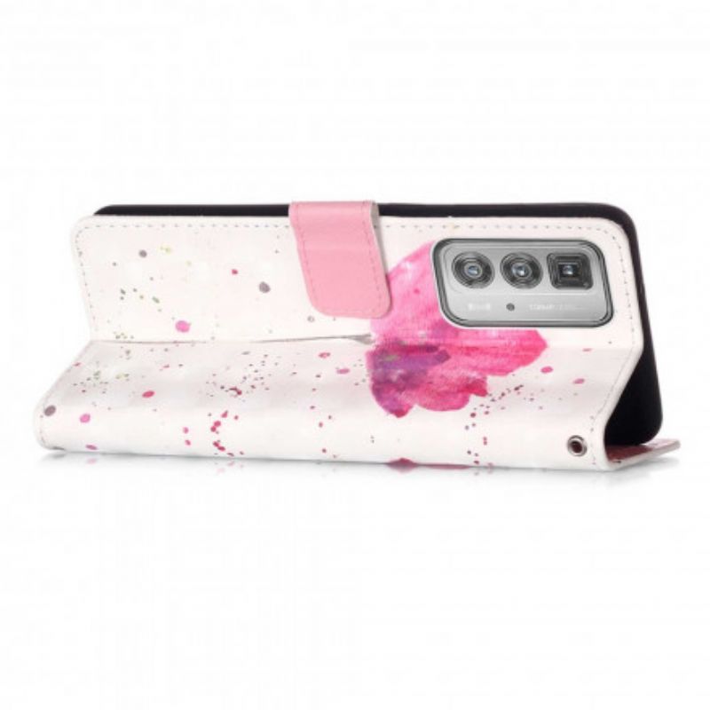 Flip Cover Motorola Edge 20 Pro Poppy Akvarel