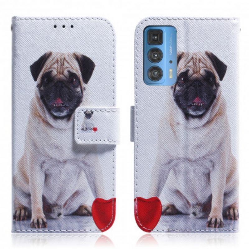 Flip Cover Motorola Edge 20 Pro Pug Dog