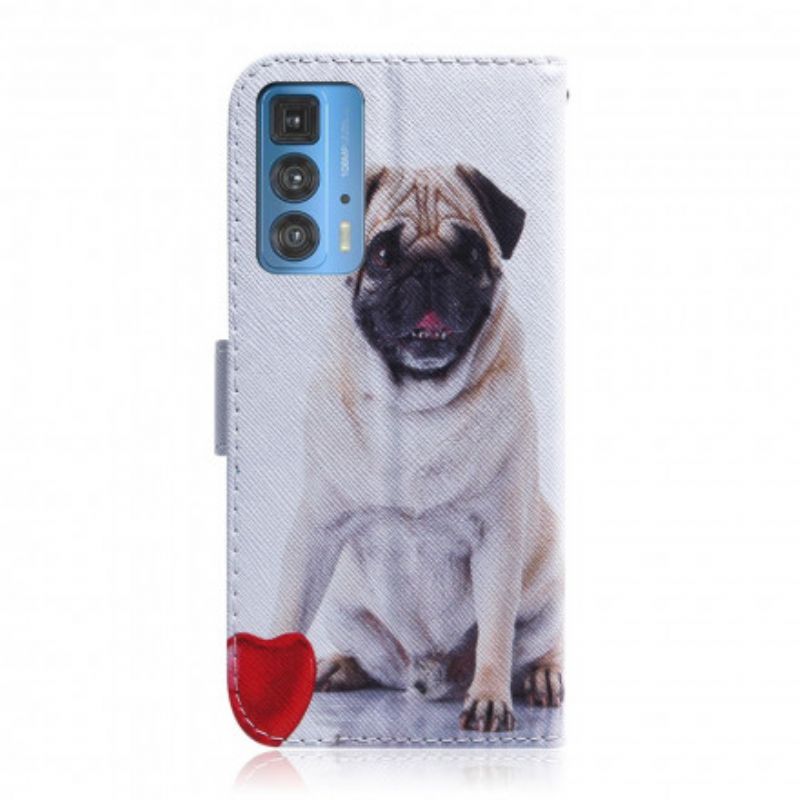 Flip Cover Motorola Edge 20 Pro Pug Dog