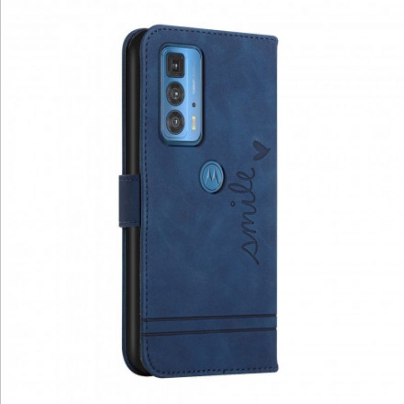 Flip Cover Motorola Edge 20 Pro Smil Med Snor