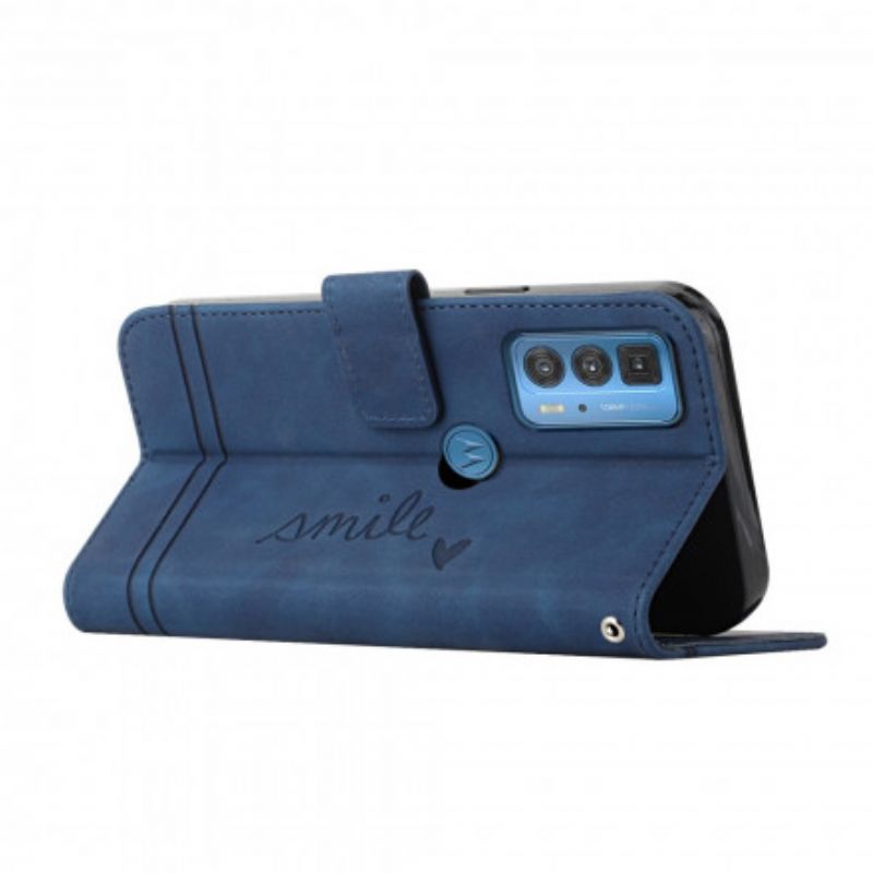 Flip Cover Motorola Edge 20 Pro Smil Med Snor