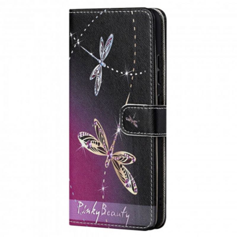 Flip Cover Motorola Edge 20 Pro Thong Dragonflies