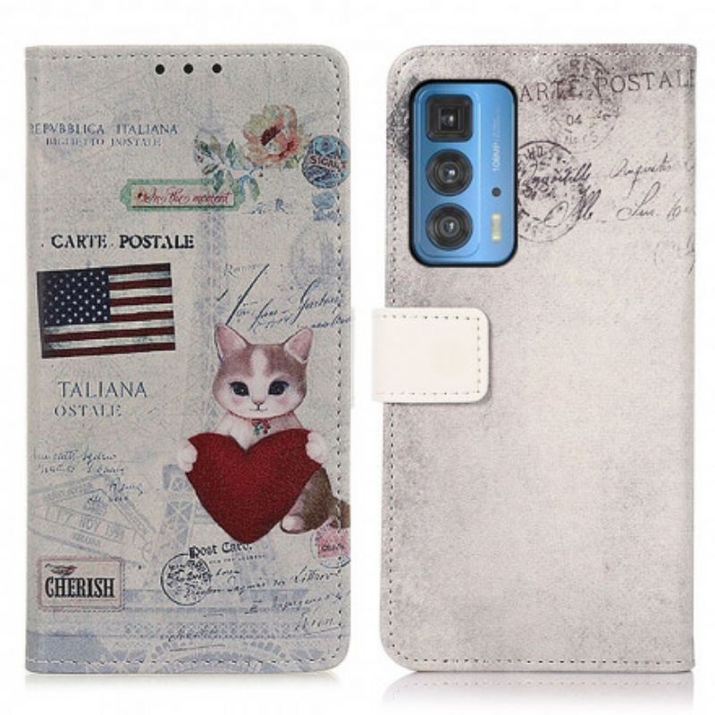 Flip Cover Motorola Edge 20 Pro Traveller Kat