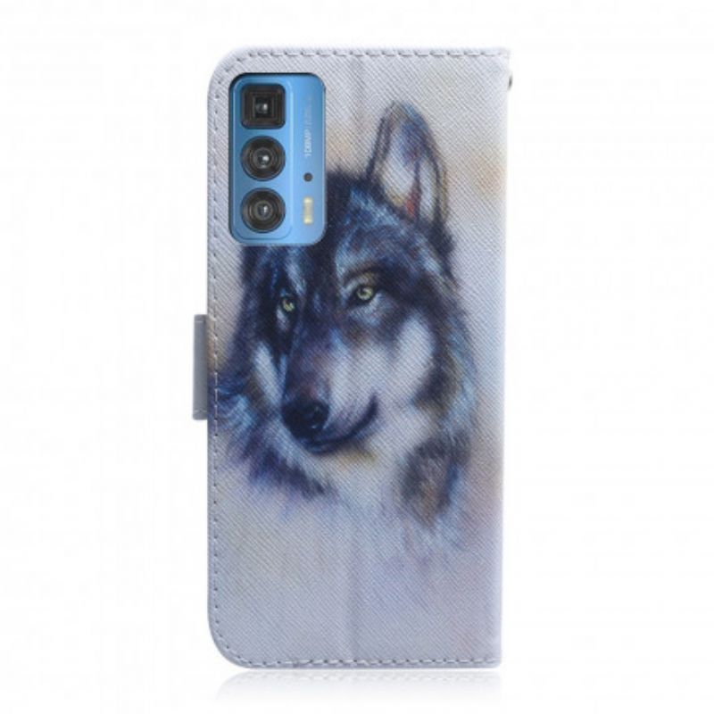 Flip Cover Til Motorola Edge 20 Pro Canine Look