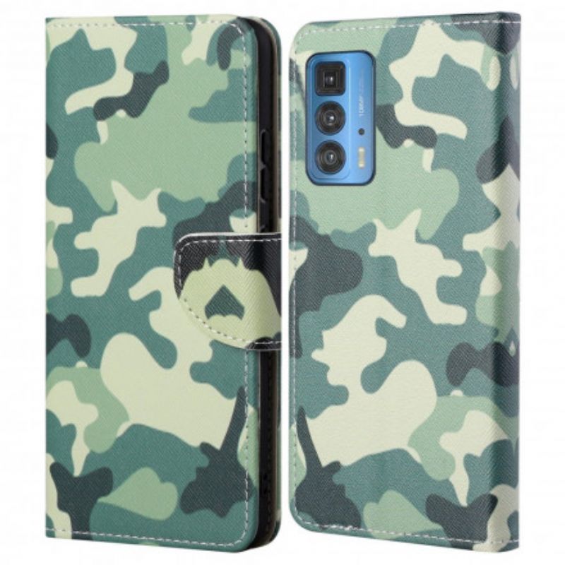 Flip Cover Til Motorola Edge 20 Pro Militær Camouflage