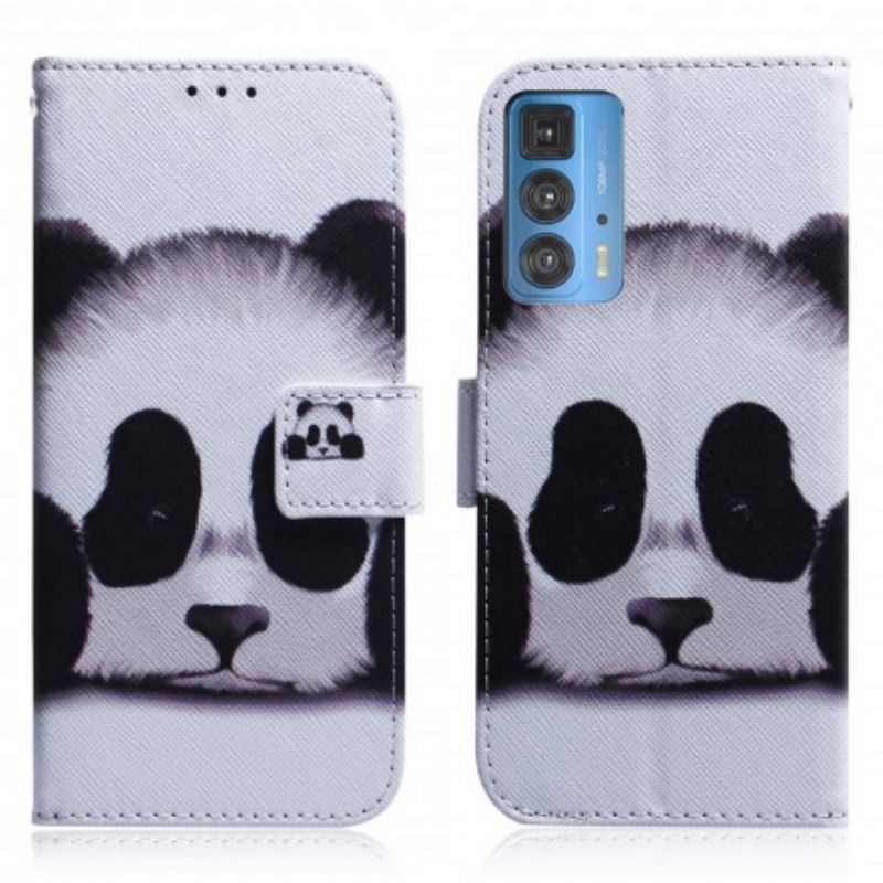 Læder Cover Motorola Edge 20 Pro Panda Face