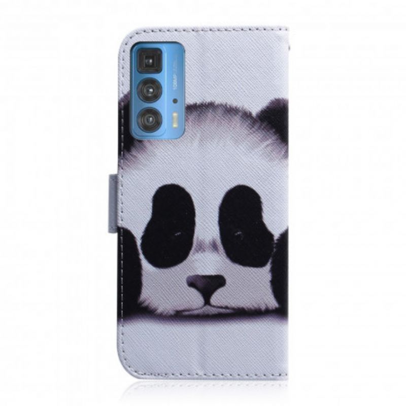 Læder Cover Motorola Edge 20 Pro Panda Face