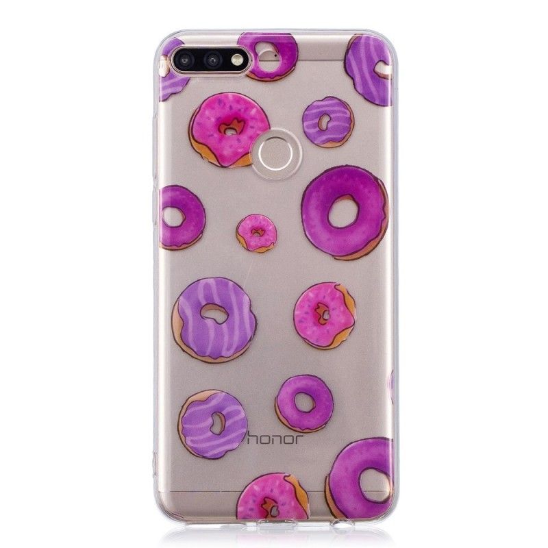 Cover Honor 7C Gennemsigtig Donuts Fan Beskyttelse