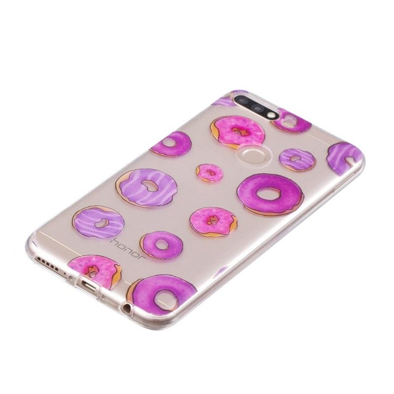 Cover Honor 7C Gennemsigtig Donuts Fan Beskyttelse