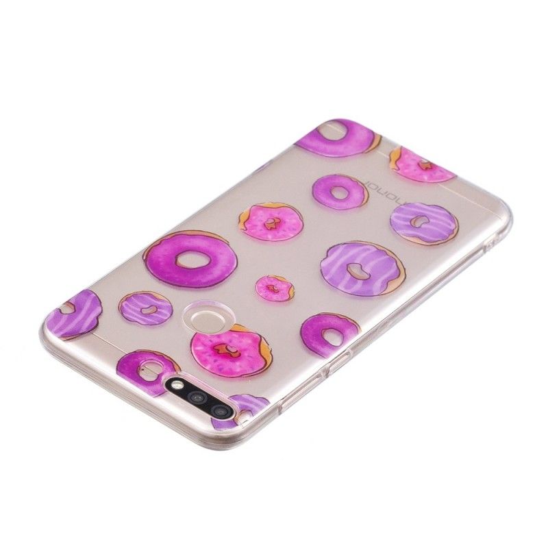 Cover Honor 7C Gennemsigtig Donuts Fan Beskyttelse