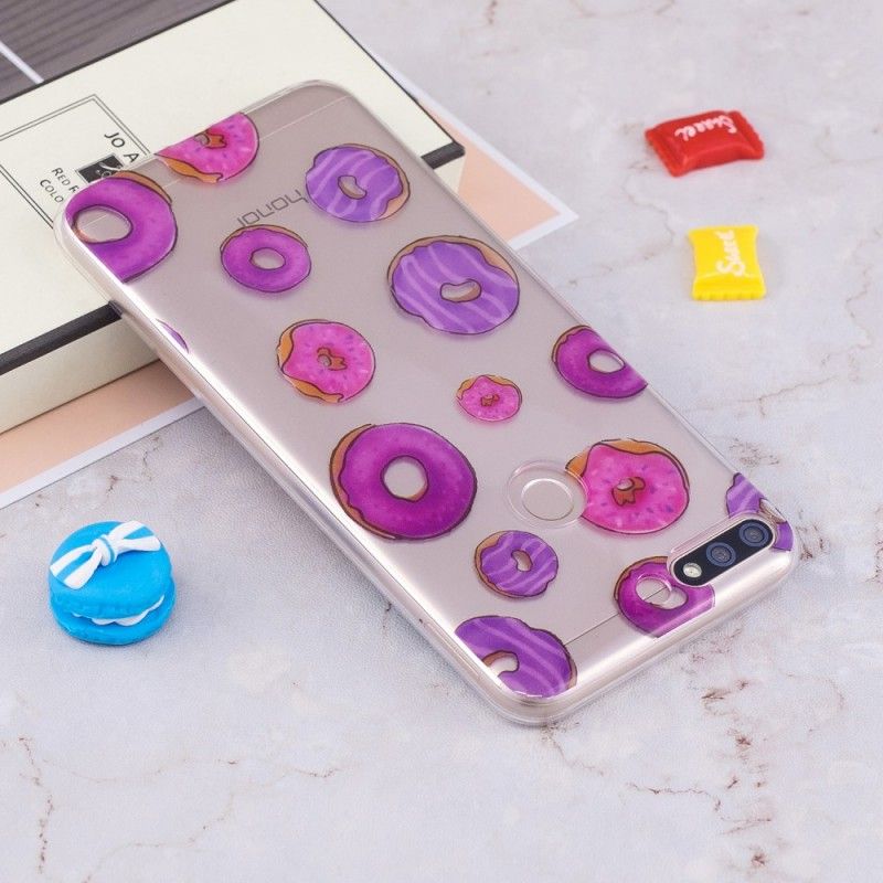 Cover Honor 7C Gennemsigtig Donuts Fan Beskyttelse