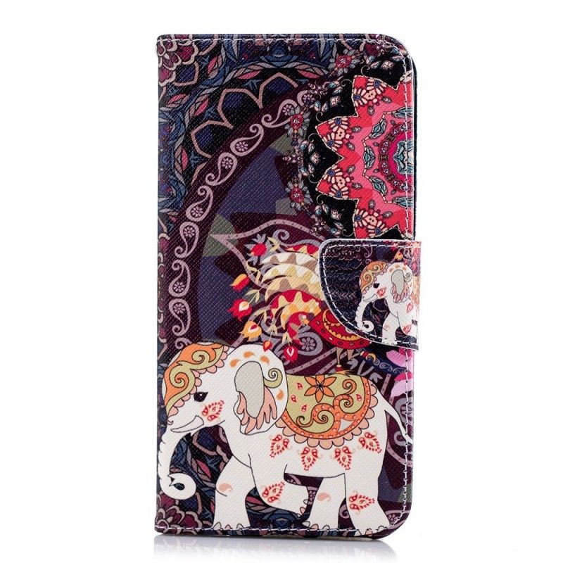 Flip Cover Honor 7C Etnisk Elefantmandala